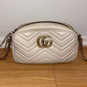 White & Gold Gucci small bag